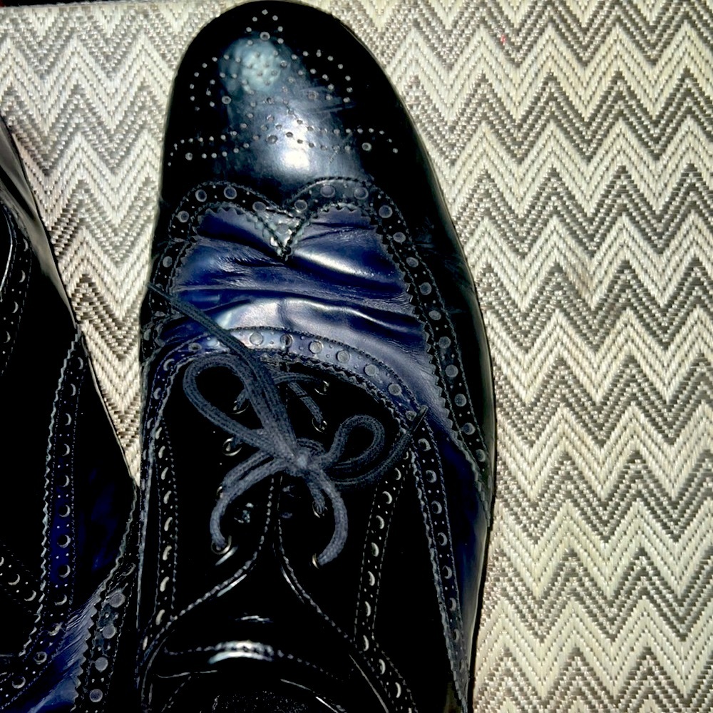 PRADA BLACK/navy oxfords